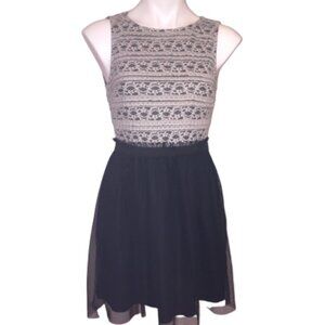 Speechless White Lace top Black Sheer Skirt sz L